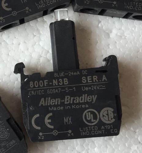 AB 罗克韦尔指示灯灯座 800F-N3G 800F-N3R 800F-N3B N3W N3Y 24V - 图2
