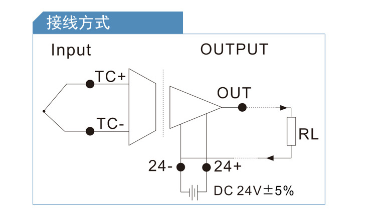 超薄导轨安装温度变送器支持B\E\J\K\N\R\S\T热电偶 4-20mA 0-10V - 图2