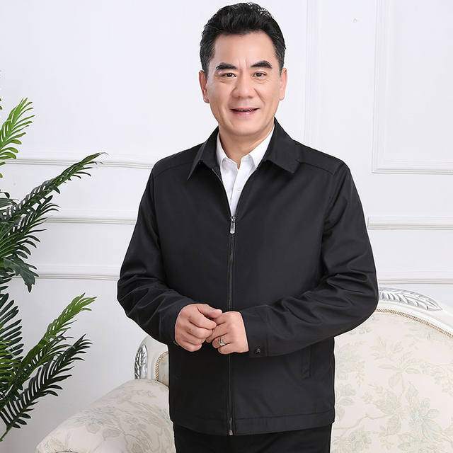 Dad's spring and autumn thin coat for middle-aged 50-year-old man