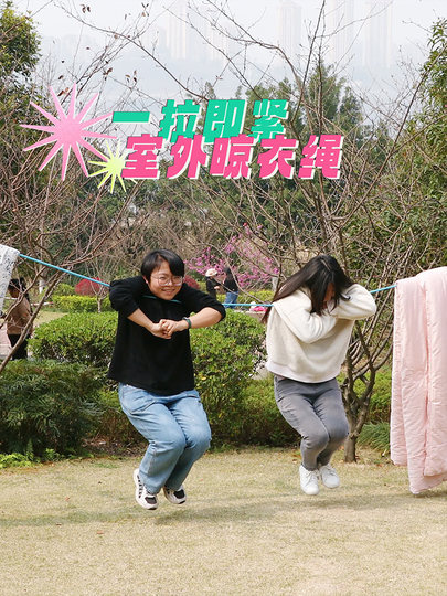 Clothesline outdoor quilt drying plus thick clothesline