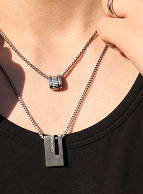 CalvinKlein正品幸运锁男士项链