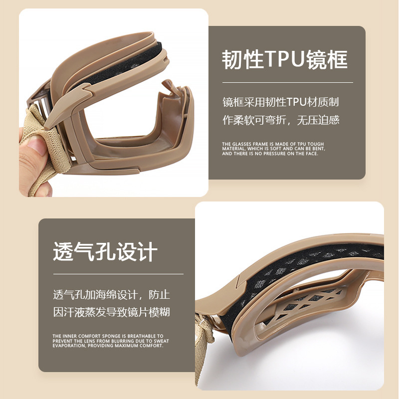 军迷wargame战术护目镜抗冲击防风沙护目镜 防护户外单兵作战眼镜 - 图1