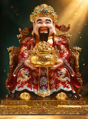 财神爷店铺开业摆件神像文财神