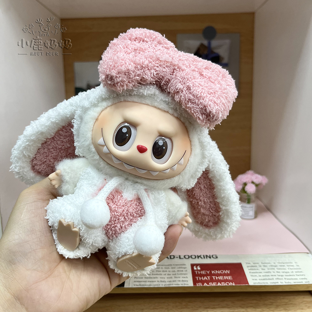 萌兔兔拉布布衣服labubu娃衣搪胶盲盒一二代坐坐可乐系列替换装 - 图0