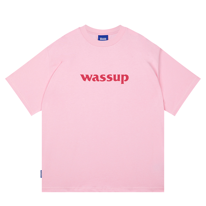 WASSUP简约T恤衫短袖国潮流纯色纯棉休闲上衣男装夏女官方旗舰店