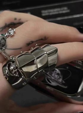 情侣钛钢欧美高级感戒指不掉色