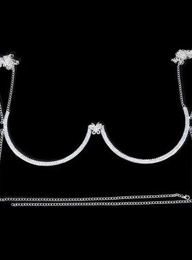 跨境新品配饰时尚走秀蝴蝶胸链潮流性感身体链欧美女bodychain
