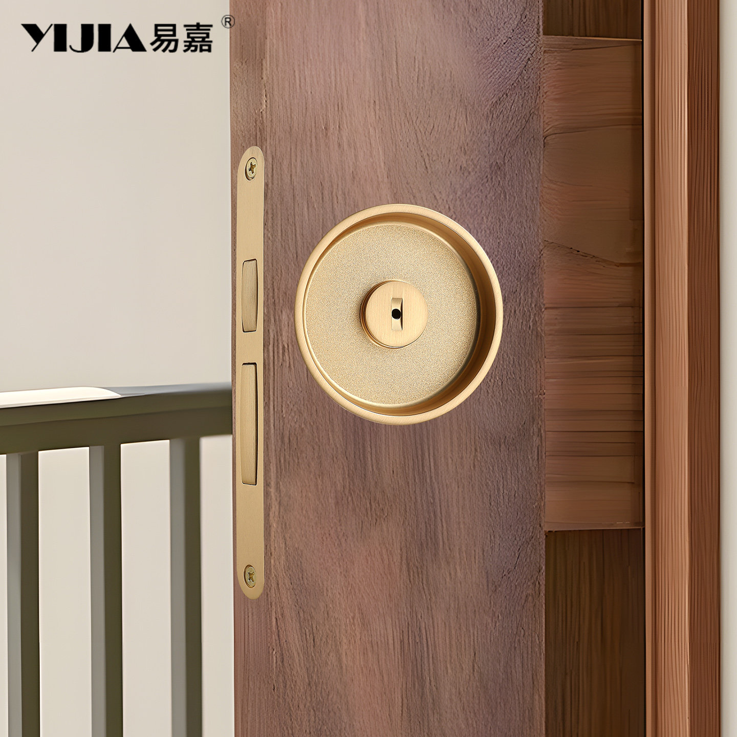 圆形口袋门锁家用阳台厨房移门锁推拉门专用锁木门框嵌入式趟门锁,淘宝优惠券,粉丝福利购,淘宝优惠卷
