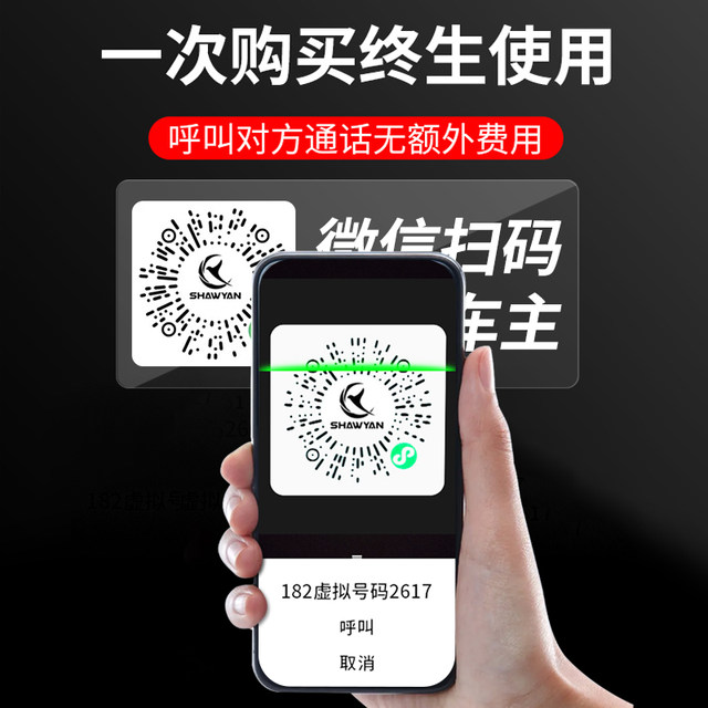 Car number plate car QR code sticker for car use