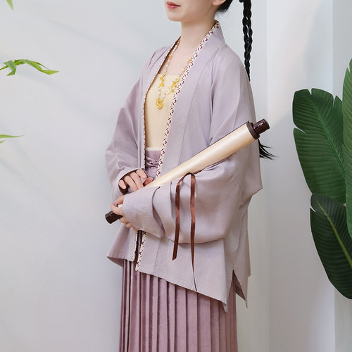 华序九章宋制飞机袖夏季薄款原创汉服女对襟短衫现货日常非古装-图1