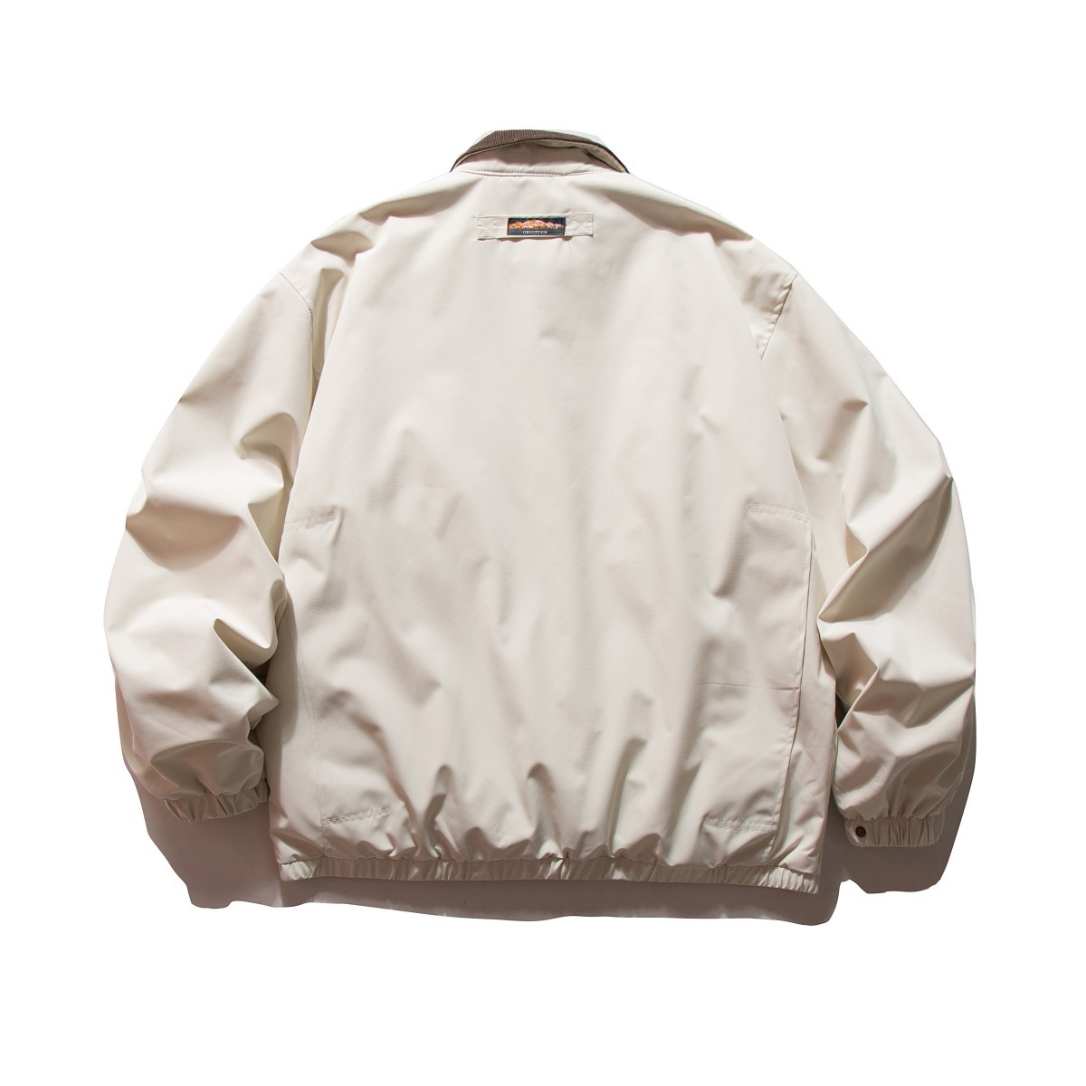 NOFILE LIFE 日系复古休闲宽松工装翻领拼接夹克外套白鸭绒羽绒服 - 图2