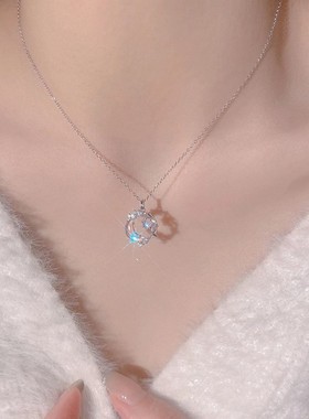 星月甜美锁骨链项链钛钢