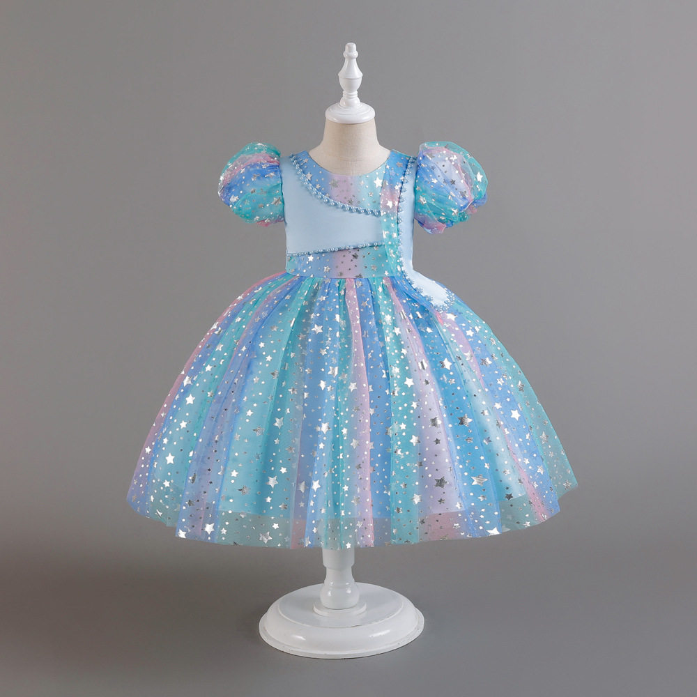 跨境2025新款女童礼服裙生日钢琴走秀裙子欧美跨境童装女童连衣裙,淘宝优惠券,粉丝福利购,淘宝优惠卷