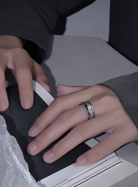 轻奢不掉色钛钢戒指百搭情侣