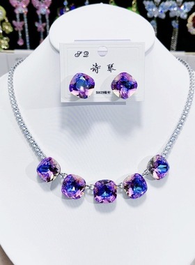 yxph新款新娘饰品水钻项链