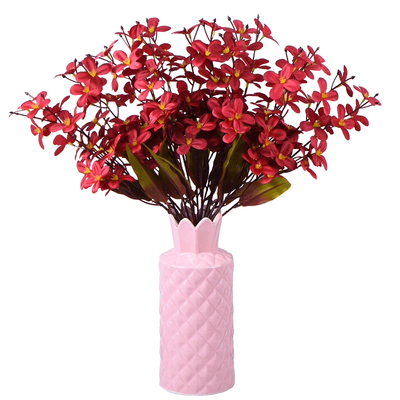 假花仿真装饰客厅摆设摆件干插花塑料小清新花束餐桌轻奢室内绢花 虎窝淘