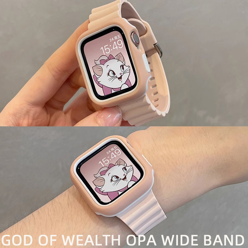 FFan硅胶运动适用于苹果applewatch7手表iwatch8代se表带男女夏65