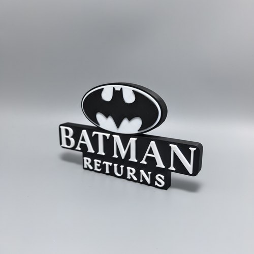 蝙蝠侠英雄归来标志立牌BatmanReturn周边logo搭配摆件3D打印模型 - 图1