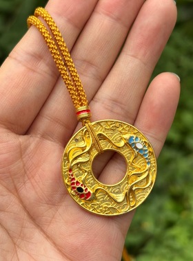 【可旋转】金店同款沙金吊坠