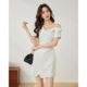Aiyifu Skirt 2026 Summer ແບບໃຫມ່ແບບຝຣັ່ງ Commuting Style Feminine Sloping Shoulder Slim Dress