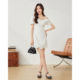 Aiyifu Skirt 2026 Summer ແບບໃຫມ່ແບບຝຣັ່ງ Commuting Style Feminine Sloping Shoulder Slim Dress