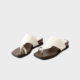 Aiyifu Sandals 2026 Summer ແບບໃຫມ່ແບບຝຣັ່ງ Commuting Versatile Flip-Toe Square Toe Slippers Flat