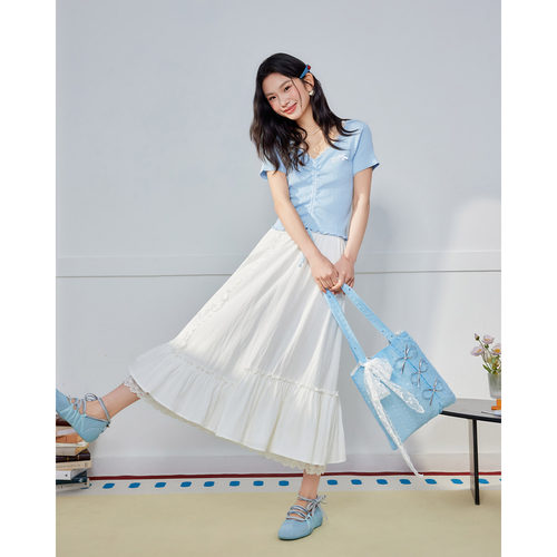 IEF/爱依服2026夏季新款法式温柔气质少女百搭显瘦短款女毛织上衣 - 图2