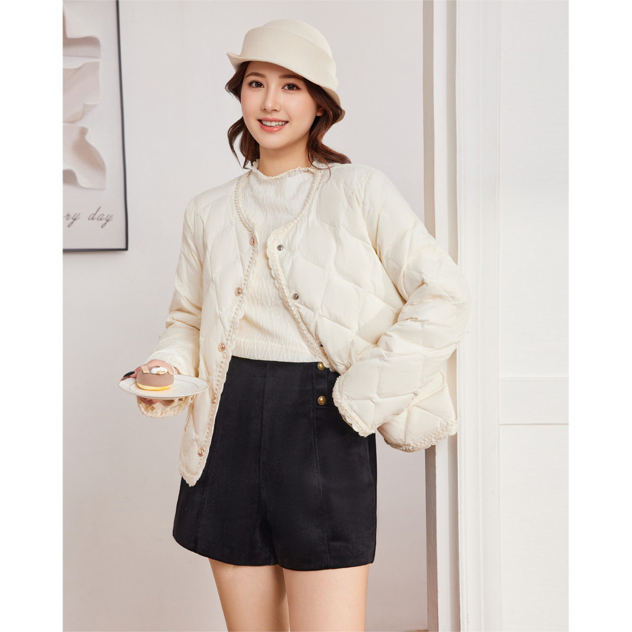 IEF/爱依服【大码女装】2025冬季新款法式小香风百搭轻羽绒外套,淘宝优惠券,粉丝福利购,淘宝优惠卷