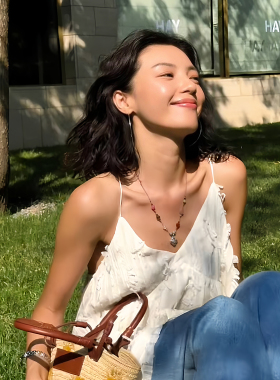 Picnique 莫奈花园编绳串珠短项链彩色花朵夏日时尚百搭锁骨链