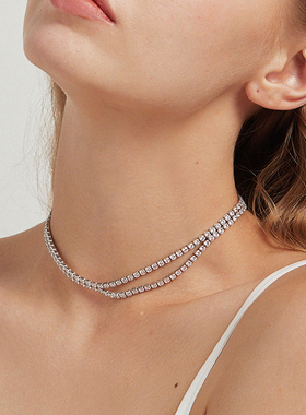 leloup曾可妮同款百搭项链闪钻