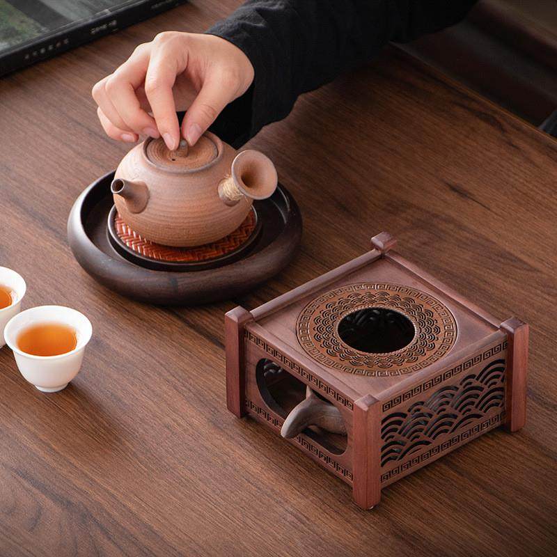 北美胡桃木正方形温茶器蜡烛酒精灯温茶底座精致功夫茶具茶道配件,淘宝优惠券,粉丝福利购,淘宝优惠卷