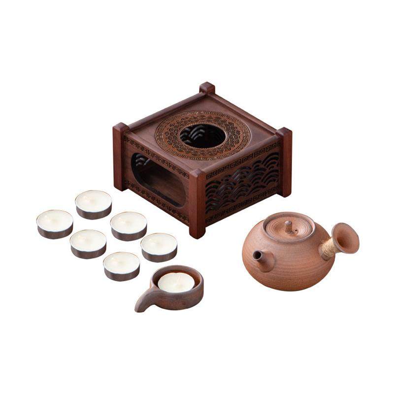 北美胡桃木正方形温茶器蜡烛酒精灯温茶底座精致功夫茶具茶道配件,淘宝优惠券,粉丝福利购,淘宝优惠卷