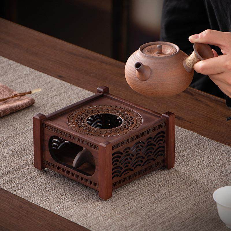 北美胡桃木正方形温茶器蜡烛酒精灯温茶底座精致功夫茶具茶道配件,淘宝优惠券,粉丝福利购,淘宝优惠卷