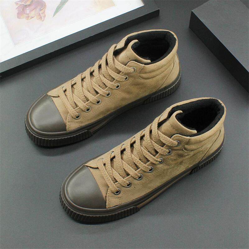 冬季棉鞋2024新款加绒二棉男鞋高帮保暖布鞋子厚底系带休闲鞋男款,淘宝优惠券,粉丝福利购,淘宝优惠卷