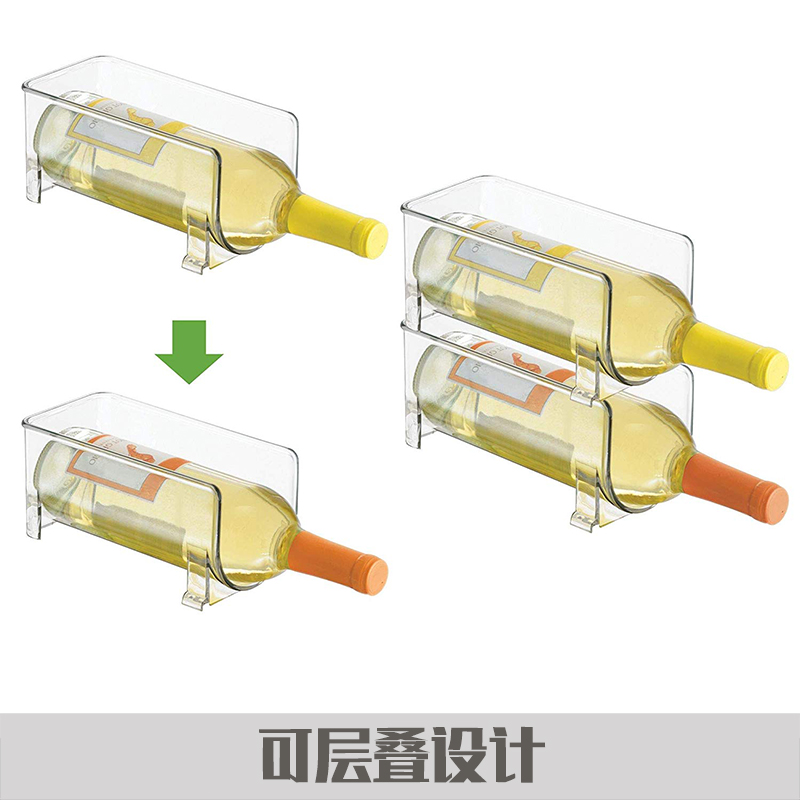 PTZER层叠式红酒架葡萄酒架冰箱收纳架展示架日式ins摆件饮料瓶格 - 图2