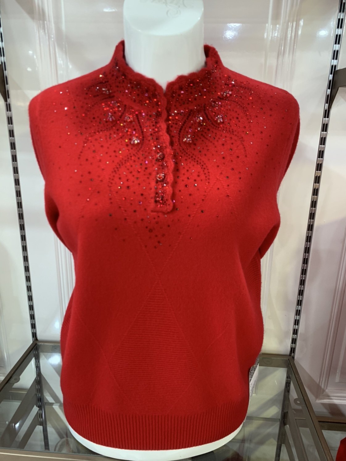 专柜款高端中秋节送礼佳品女士V领百搭套头中老年宽松大码毛衣,淘宝优惠券,粉丝福利购,淘宝优惠卷