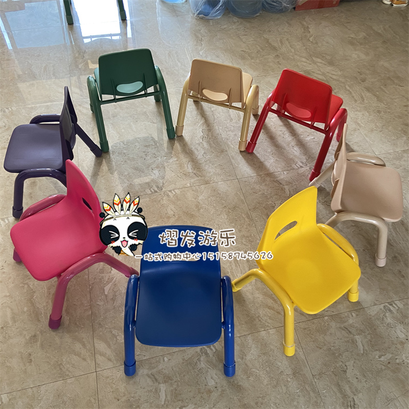 幼儿园儿童加厚塑料靠背椅小椅子家用舒适小学生休闲座椅宝宝凳子-图1