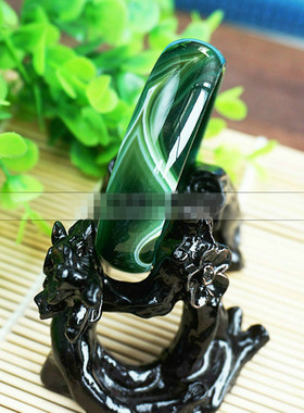 巴西绿色冰种加宽加厚玛瑙手镯