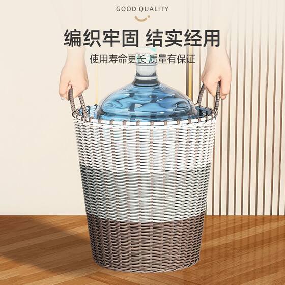Imitation rattan extra large plastic dirty clothes basket for home use