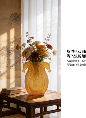 琉璃精舍十二生肖马年三骏瓶花器花瓶家居办公室装饰品好友礼品