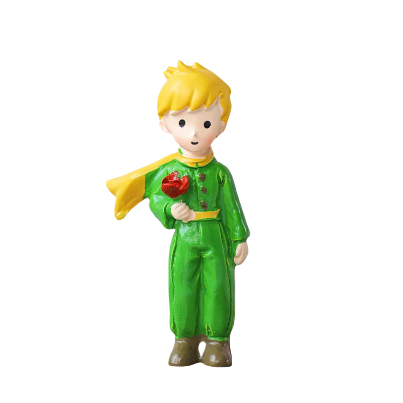 情人节520网红拿玫瑰花小王子蛋糕装饰摆件情景装扮生日蛋糕装扮 - 图3