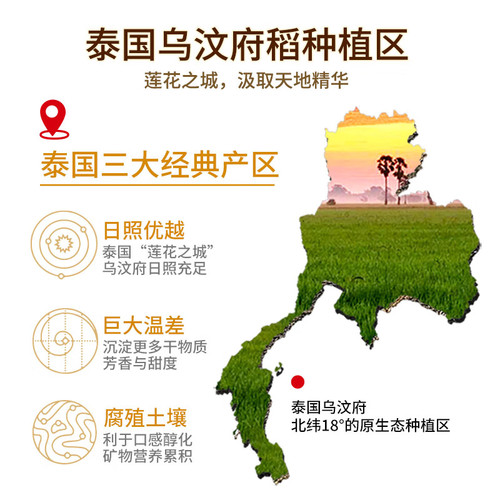 王家粮仓泰国香米乌汶府茉莉香米原装进口长粒香5kg10kg大米 - 图2