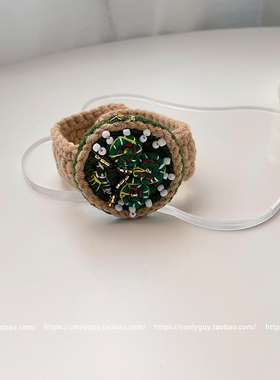 王源同款手工编织毛线手环手链女