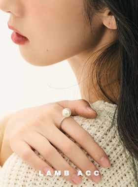 韩国Fever精致珍珠开口戒指