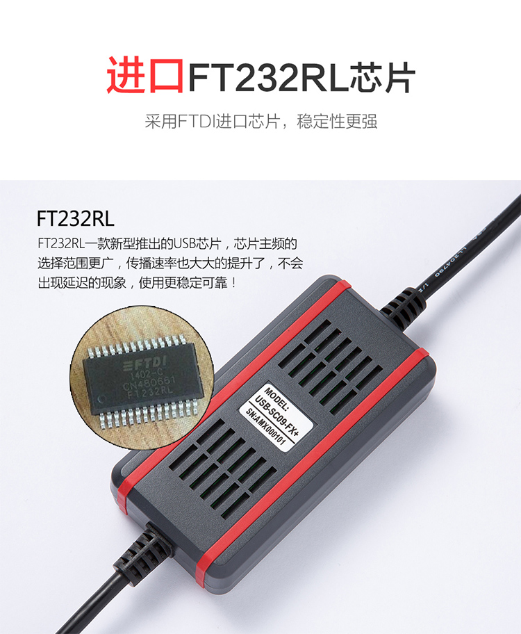 用于 三菱PLC数据线FX3U通讯下载FX2N/1N/3GA编程电缆USB-SC09-FX - 图2