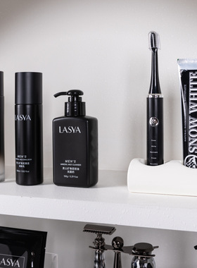 质感灰浴室柜摆件样板间卫生间镜柜展厅装饰吹风机剃须刀毛巾套装