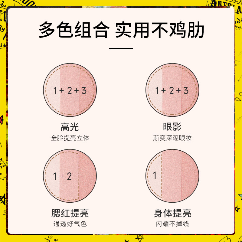 toocoolforschool高光腮红修容粉饼 toocoolforschool高光