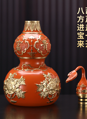 家用客厅葫芦摆件铜思友新中式