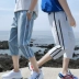 Quần short nam cắt cạp quần nam phiên bản Hàn Quốc theo xu hướng của học sinh thun thun eo mỏng phần quần cotton cotton giản dị - Quần short