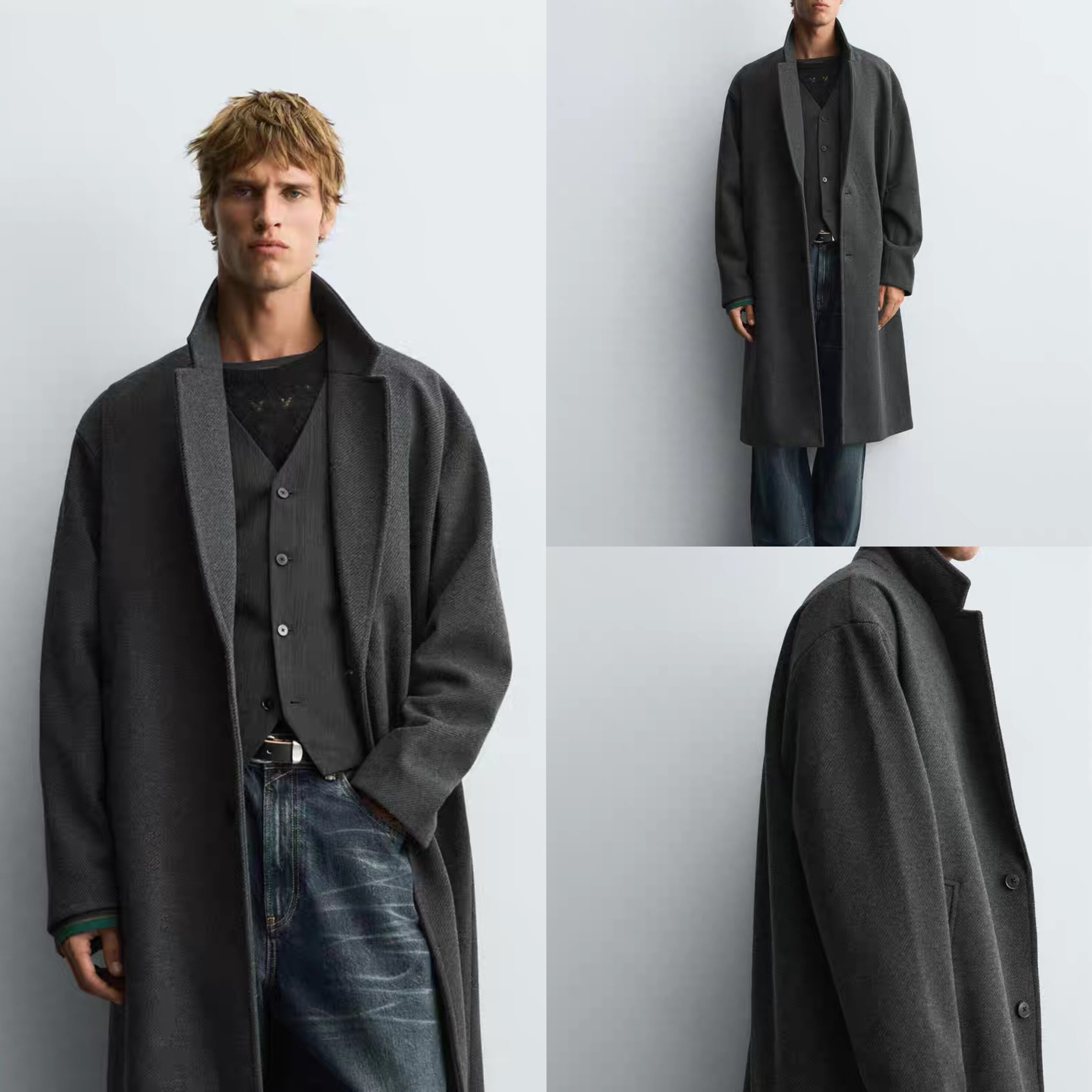 柜799！秋冬男装简约休闲宽松西装领中长款大衣厚外套5070400 800,淘宝优惠券,粉丝福利购,淘宝优惠卷